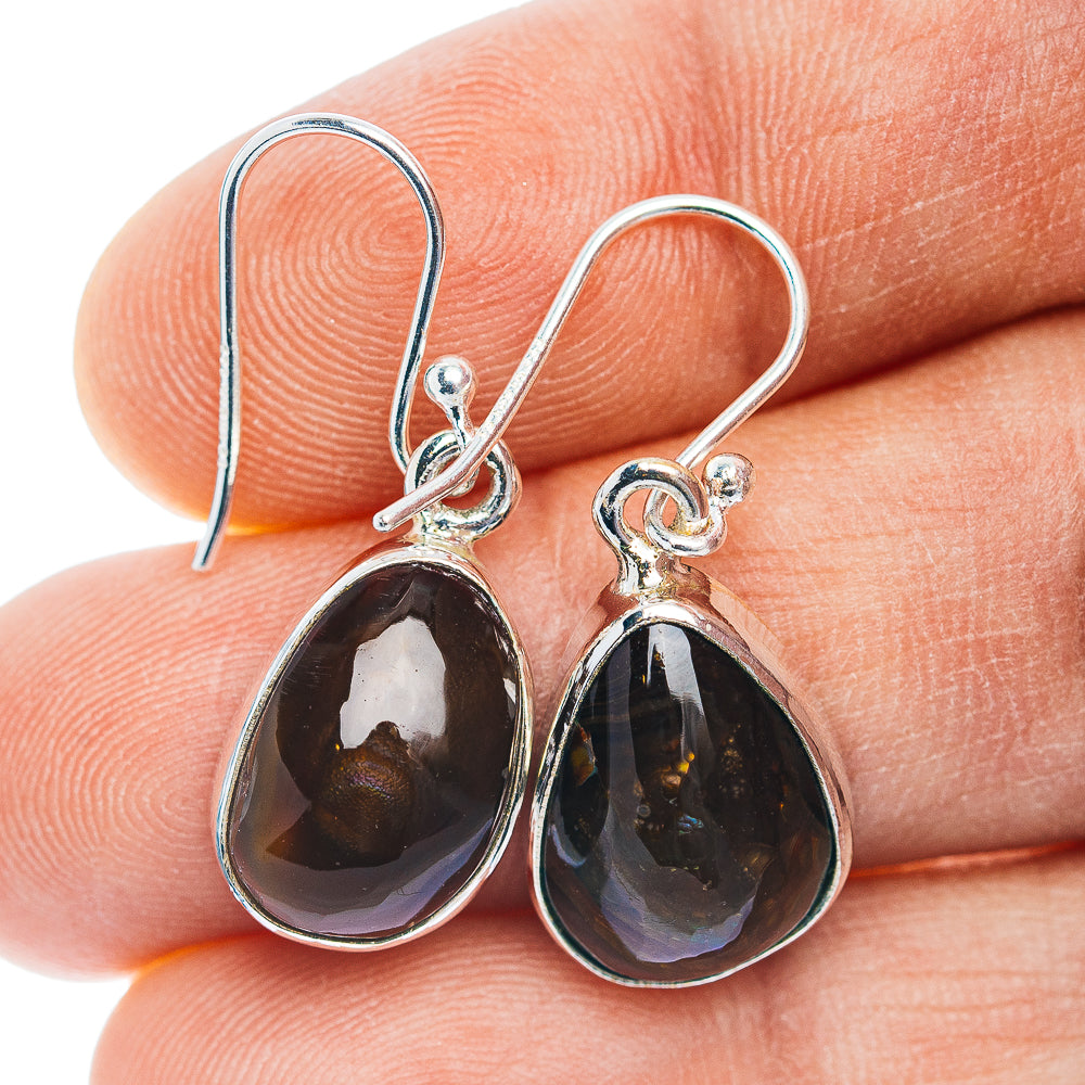 Premium Mexican Fire Agate Earrings 1 1/4" (.925 Sterling Silver)