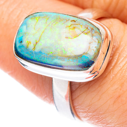 Rare Sterling Opal Ring Size 8.25 (925 Sterling Silver) R3286