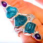 Large Blue Fluorite, Amethyst Ring Size 10 (925 Sterling Silver) RING140042