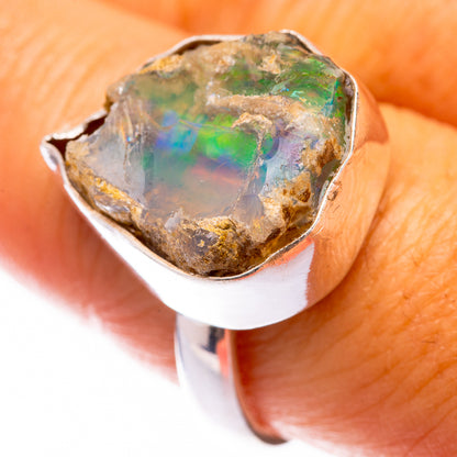 Rough Ethiopian Opal Ring Size 9 (925 Sterling Silver) R140740