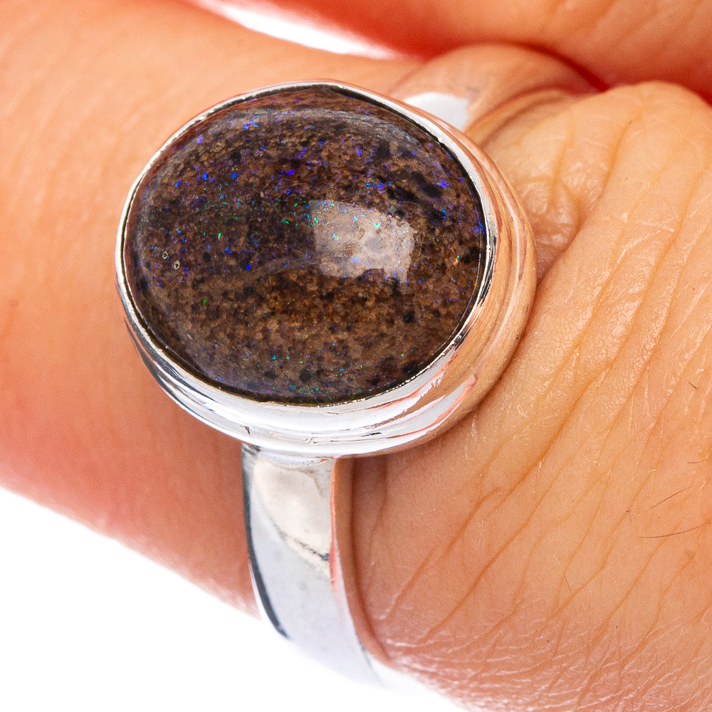 Rare Andamooka Opal Ring Size 7 (925 Sterling Silver) R145609