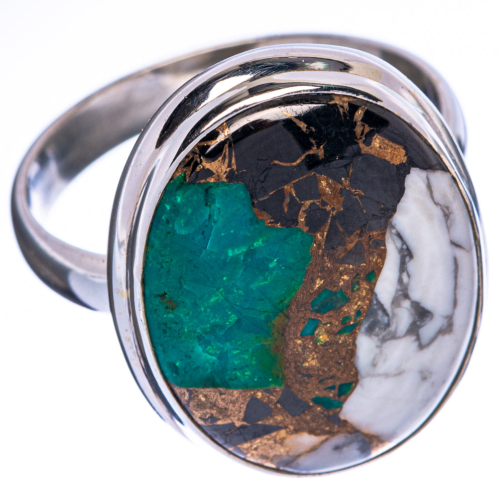 Chrysocolla Howlite Ring Size 10 (925 Sterling Silver) R1356