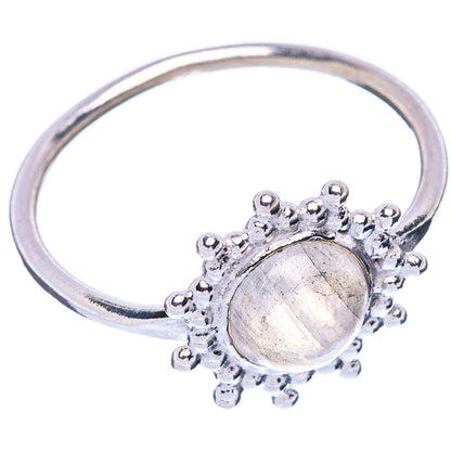 Rainbow Moonstone Dainty Ring Size 8 (925 Sterling Silver) R146834