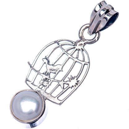 Cultured Pearl Dainty Pendant 1 3/8" (925 Sterling Silver) P39899