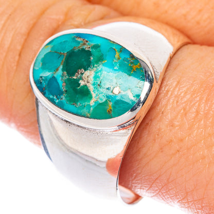 Rare Arizona Turquoise Ring Size 10.5 (925 Sterling Silver) R1512