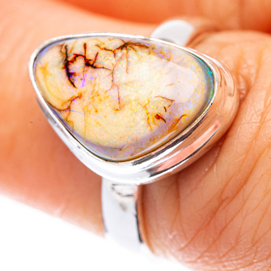 Rare Sterling Opal Ring Size 6.25 (925 Sterling Silver) R2192