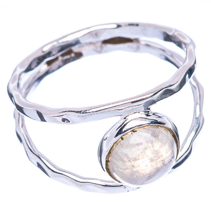 Rainbow Moonstone Dainty Ring Size 6.75 (925 Sterling Silver) R5840