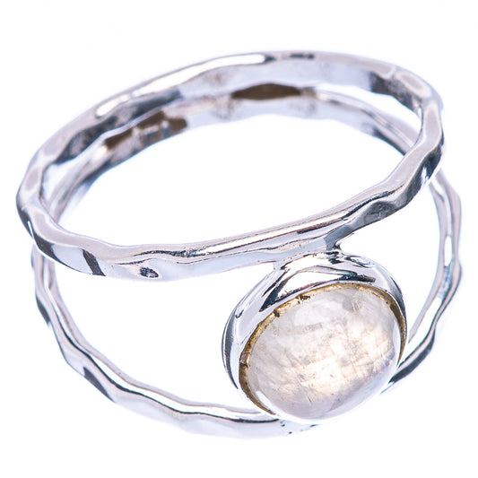 Rainbow Moonstone Dainty Ring Size 6.75 (925 Sterling Silver) R5840