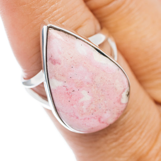 Premium Rhodonite Ring Size 8.5 (.925 Sterling Silver)