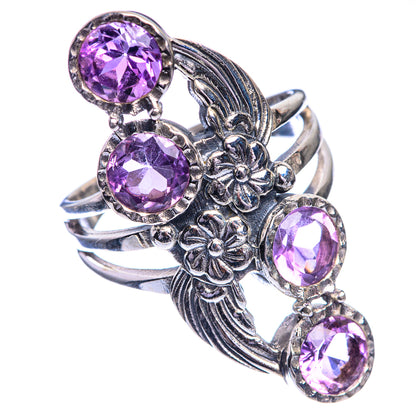 Faceted Amethyst Ring Size 8.5 (925 Sterling Silver) RING143267