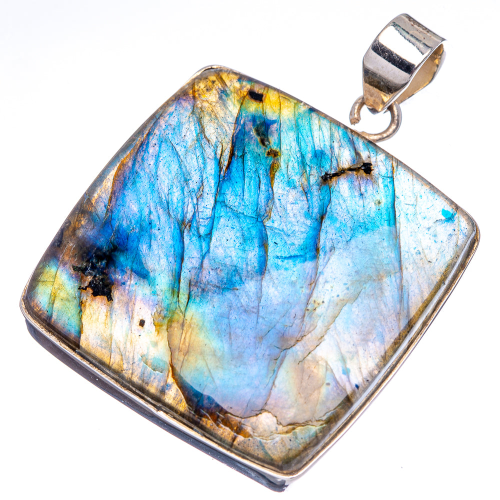Premium Labradorite Pendant 1 3/4" (.925 Sterling Silver)