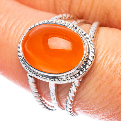 Premium Carnelian 925 Sterling Silver Ring Size 7.75 (925 Sterling Silver) R2686