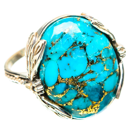 Blue Copper Composite Turquoise Ring Size 9 (925 Sterling Silver) RING138869