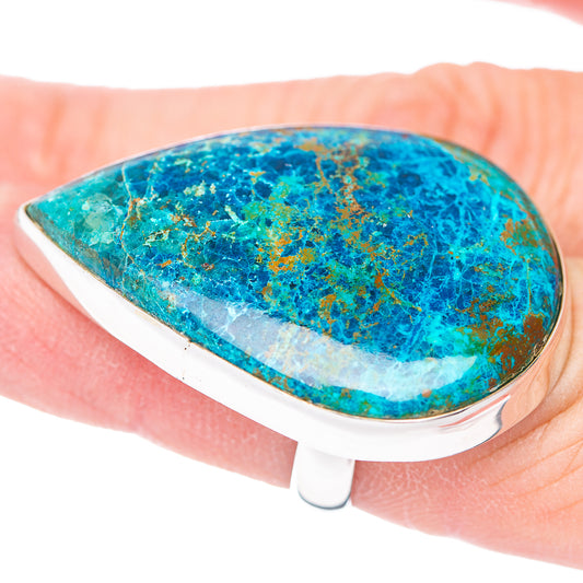 Large Premium Shattuckite Ring Size 6.5 Adjustable (.925 Sterling Silver)