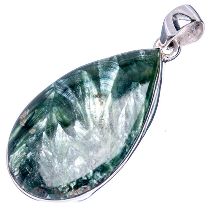Seraphinite Pendant 1 3/4" (925 Sterling Silver) P42840