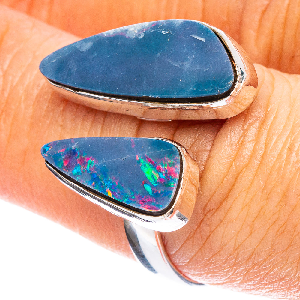 Rare Doublet Opal Ring Size 8 (925 Sterling Silver) R7934