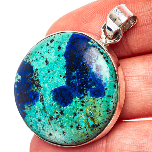 Premium Bluebird Azurite Pendant 1 5/8" (.925 Sterling Silver)