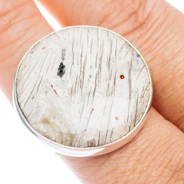 Premium Mexican Lattice Agate Ring Size 9.25 (.925 Sterling Silver)