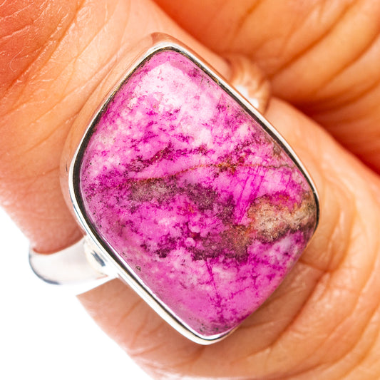 Premium Cobalto Calcite Ring Size 6 Adjustable (.925 Sterling Silver)