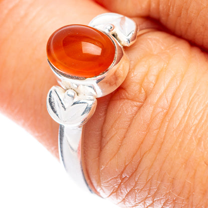 Carnelian Ring Size 7.75 (925 Sterling Silver) R5594