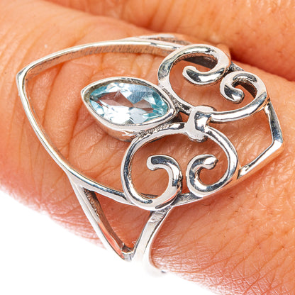 Blue Topaz Ring Size 9 (925 Sterling Silver) R1523