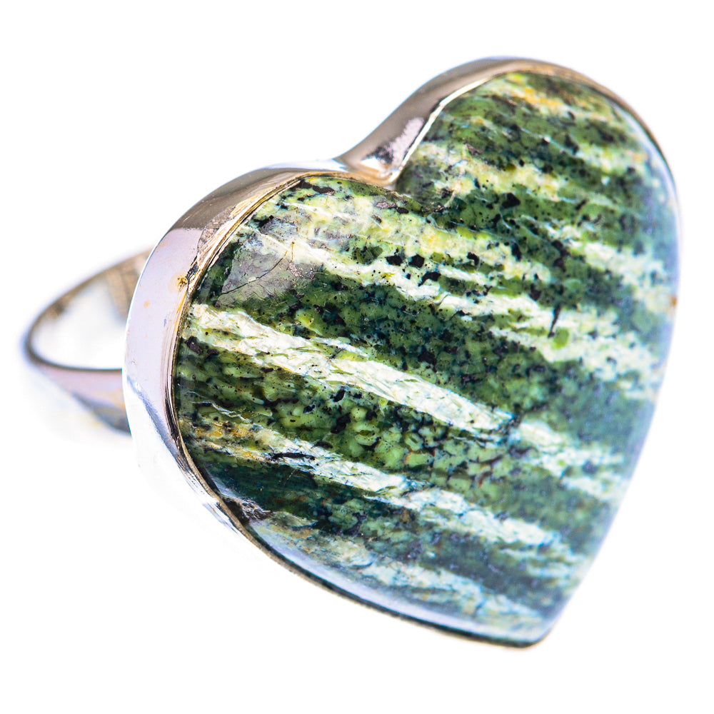 Large Swiss Green Opal Ring Size 8.25 (925 Sterling Silver) RING140001
