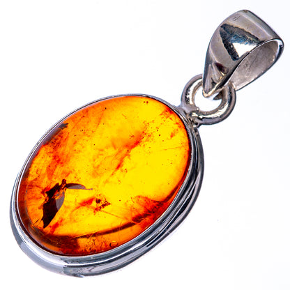 Baltic Amber Pendant 1 1/8" (925 Sterling Silver) P40820