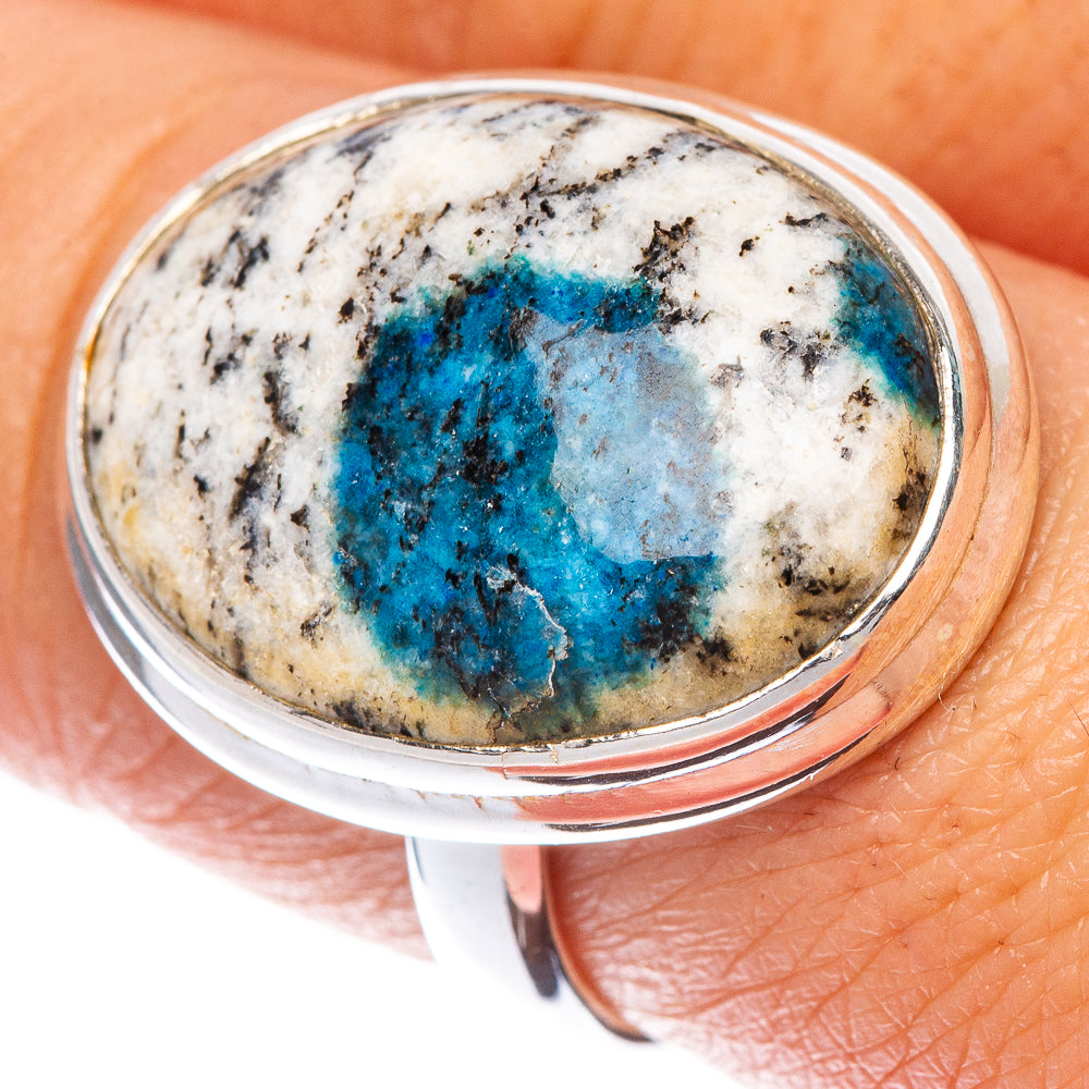 K2 Blue Azurite Ring Size 8.25 (925 Sterling Silver) R1538