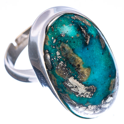 Premium Persian Turquoise Ring Size 8 Adjustable (.925 Sterling Silver)