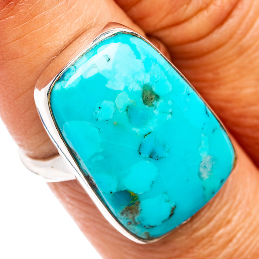 Premium Arizona Turquoise Ring Size 7 Adjustable (.925 Sterling Silver)