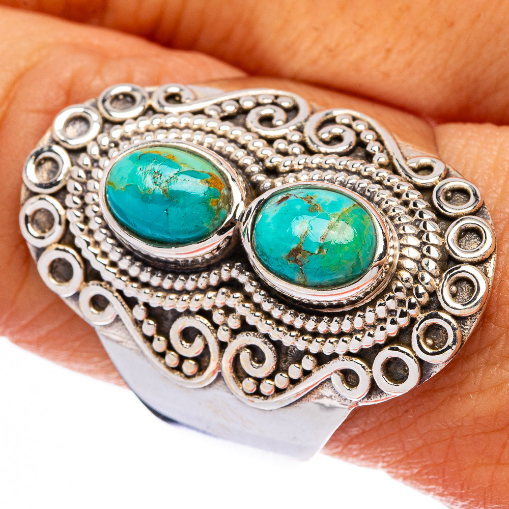 Tibetan Turquoise Ring Size 9.75 (925 Sterling Silver) R146260