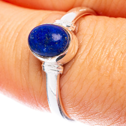 Lapis Lazuli 925 Sterling Silver Ring Size 7.75 (925 Sterling Silver) R5299