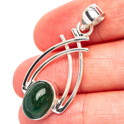 Premium Zambian Emerald Pendant 1 5/8" (.925 Sterling Silver)