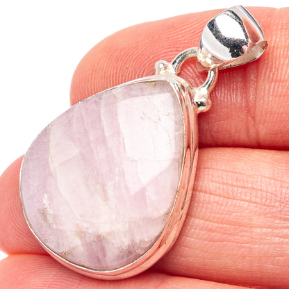 Rare Kunzite Pendant 1 3/8" (.925 Sterling Silver)