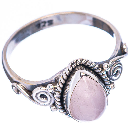 Rose Quartz Dainty Ring Size 7.25 (925 Sterling Silver) R5156