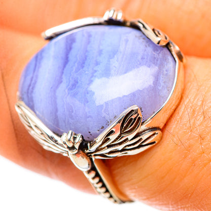 Blue Lace Agate 925 Sterling Silver Ring Size 7 (925 Sterling Silver) RING139378