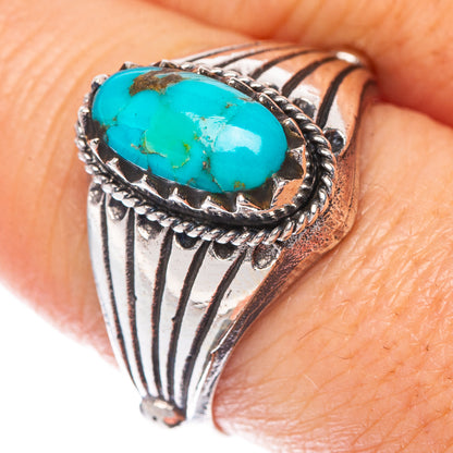 Rare Arizona Turquoise Ring Size 8.5 (925 Sterling Silver) R1544