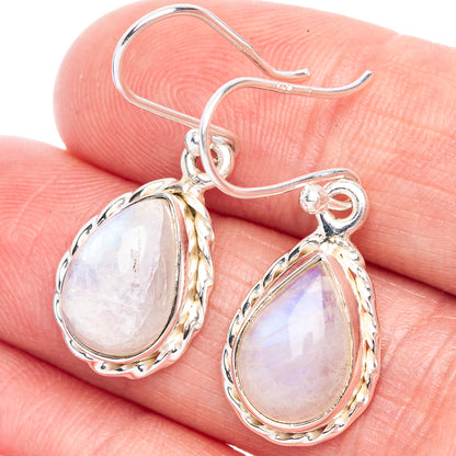 Rainbow Moonstone Earrings 1 1/4" (925 Sterling Silver) E433490