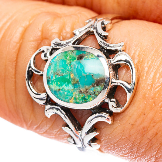Rare Arizona Turquoise Ring Size 8 (925 Sterling Silver) R4468