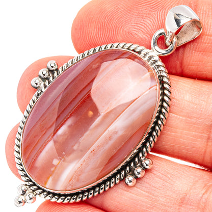 Premium Banded Carnelian Pendant 2" (.925 Sterling Silver)