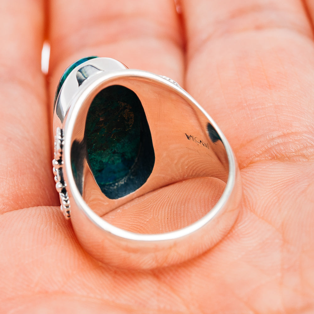 Exclusive Chrysocolla Ring Size 7 (.925 Sterling Silver)