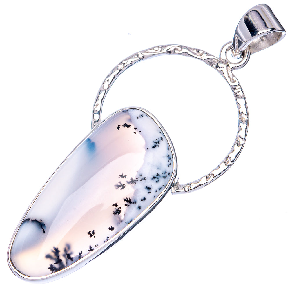 Premium Dendritic Opal Pendant 1 7/8" (925 Sterling Silver) P41859