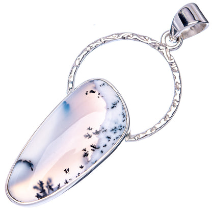 Premium Dendritic Opal Pendant 1 7/8" (925 Sterling Silver) P41859