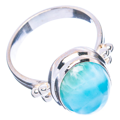 Larimar Ring Size 6.75 (.925 Sterling Silver)