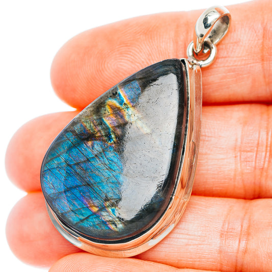 Labradorite Pendant 1 7/8" (German Silver)