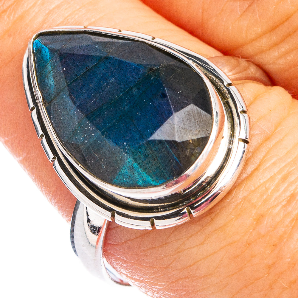 Labradorite Ring Size 8.5 (.925 Sterling Silver)