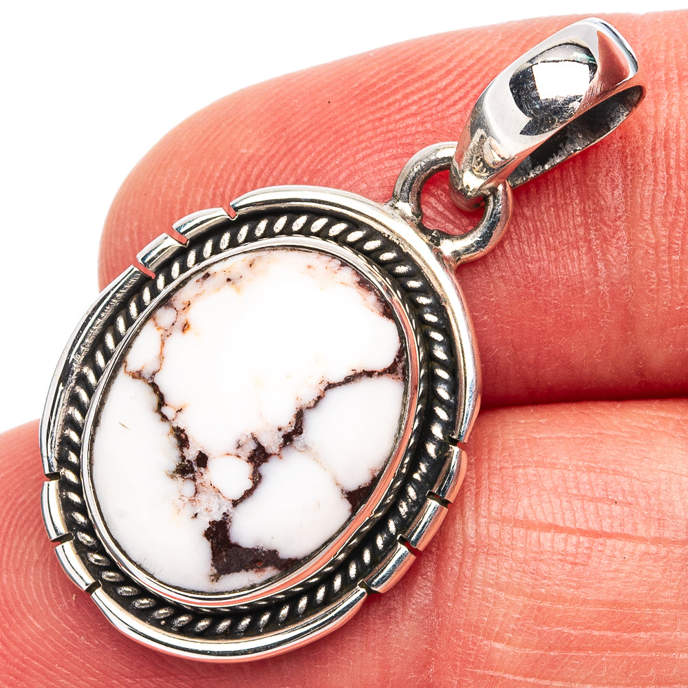 Wild Horse Jasper Pendant 1 1/4" (.925 Sterling Silver)