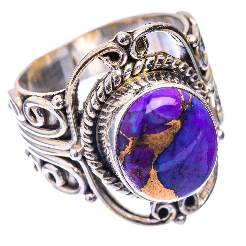 Purple Copper Composite Turquoise Ring Size 6.25 (925 Sterling Silver) R141491