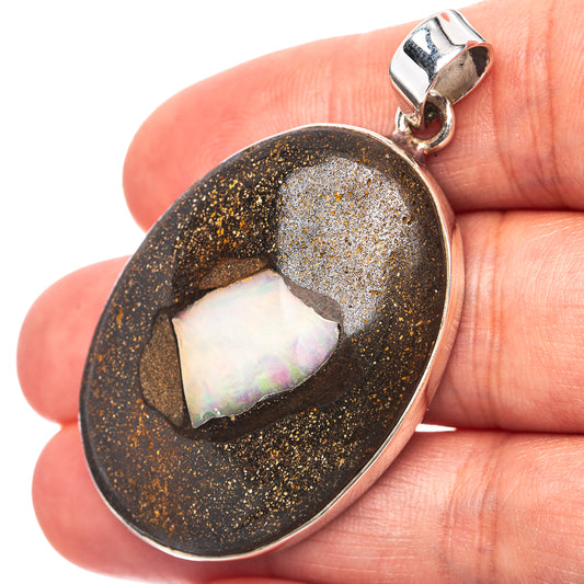 Premium Boulder Opal Pendant 2" (.925 Sterling Silver)