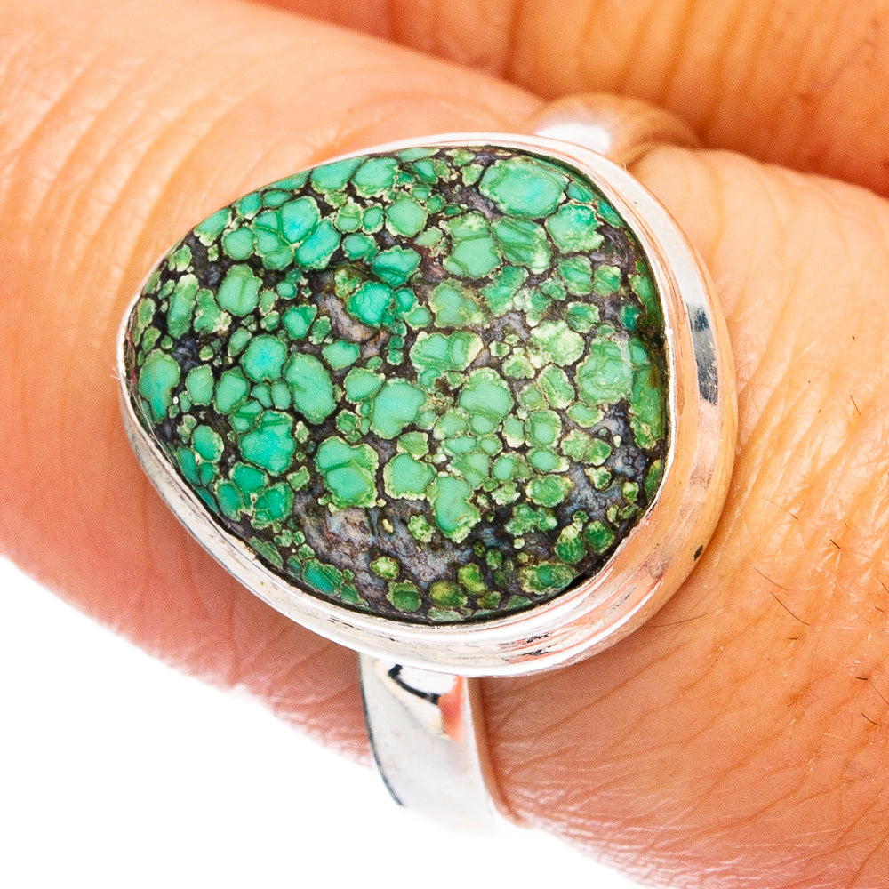 Rare Arizona Spiderweb Turquoise Ring Size 8 (925 Sterling Silver) R4762